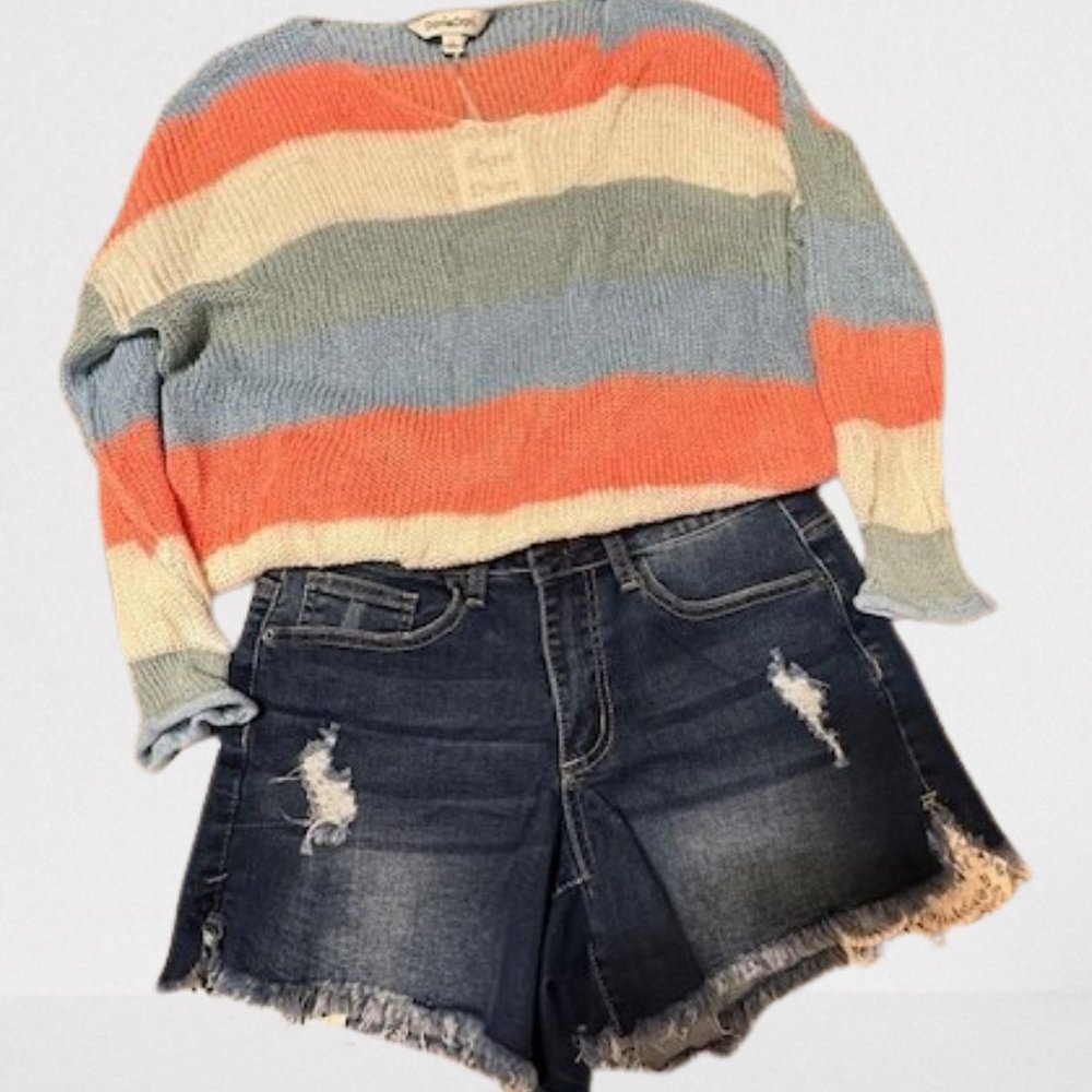 Davi & Dani Pastel Color Block Knit Sweater 4058 … - image 5